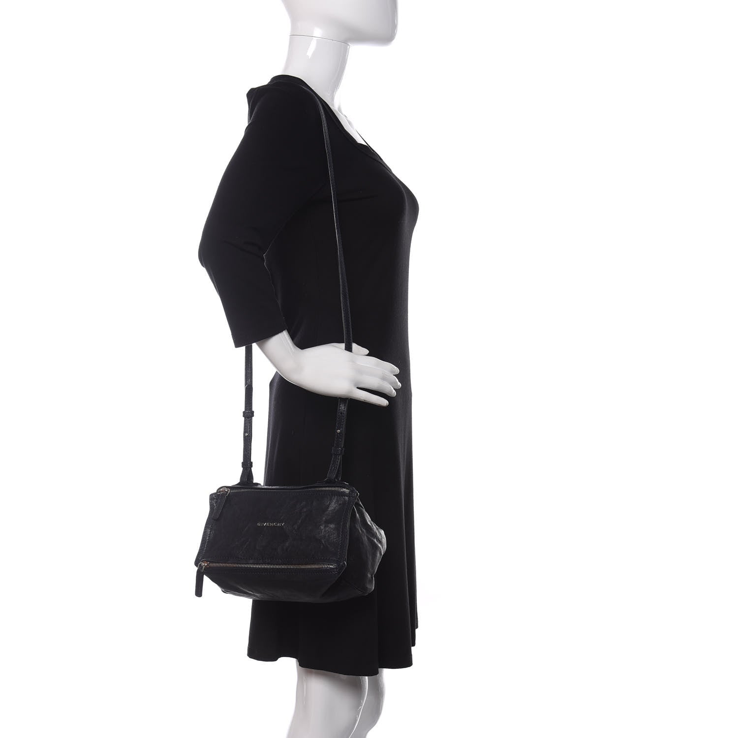 Givenchy Tumbled Sheepskin Small Pandora Navy 2 of 11