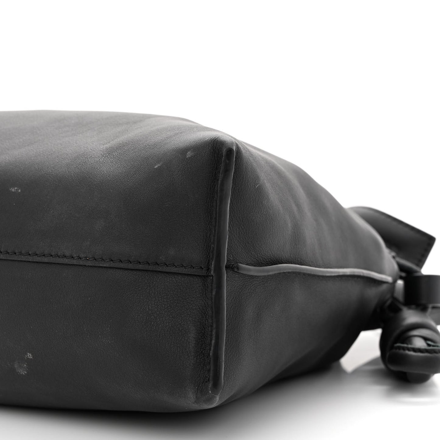 Calfskin Flamenco Knot Bag Black