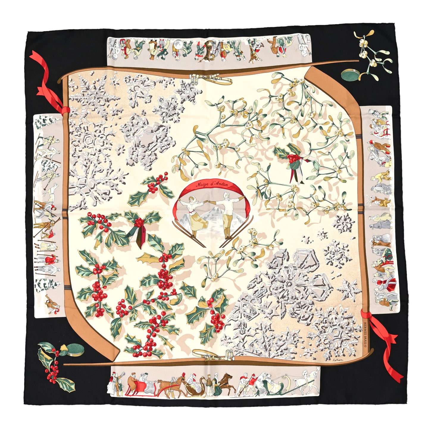 Silk Neige d' Antan Scarf 90