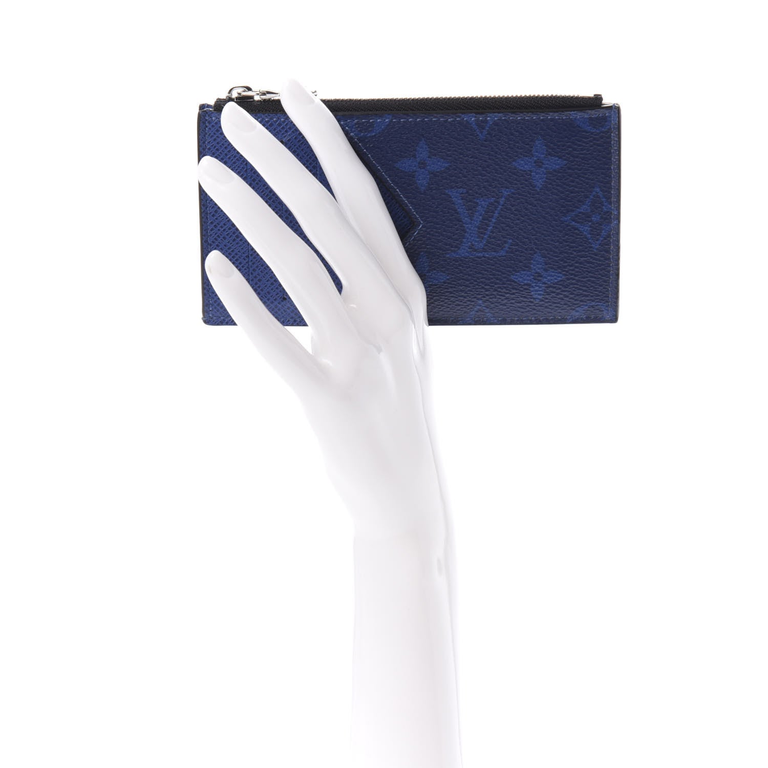Louis Vuitton Monogram Taiga Coin Card Holder Cobalt 2 of 6