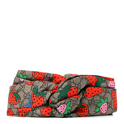 Gucci Silk Monogram Strawberry Print Headband M 1 of 5