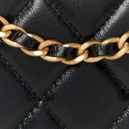 Chanel Shiny Aged Calfskin Quilted Nano Kelly Shopper Black 8 of 11