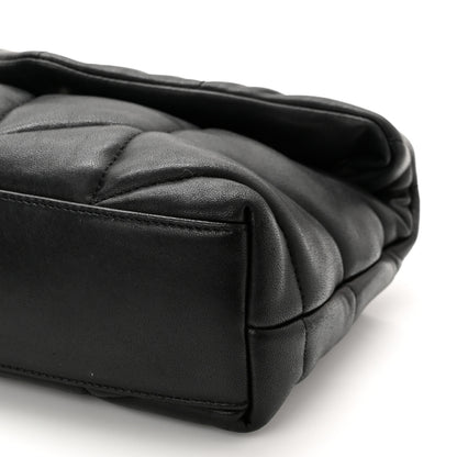Saint Laurent Lambskin Quilted Toy Loulou Puffer Monogram Chain Satchel Black 6 of 11