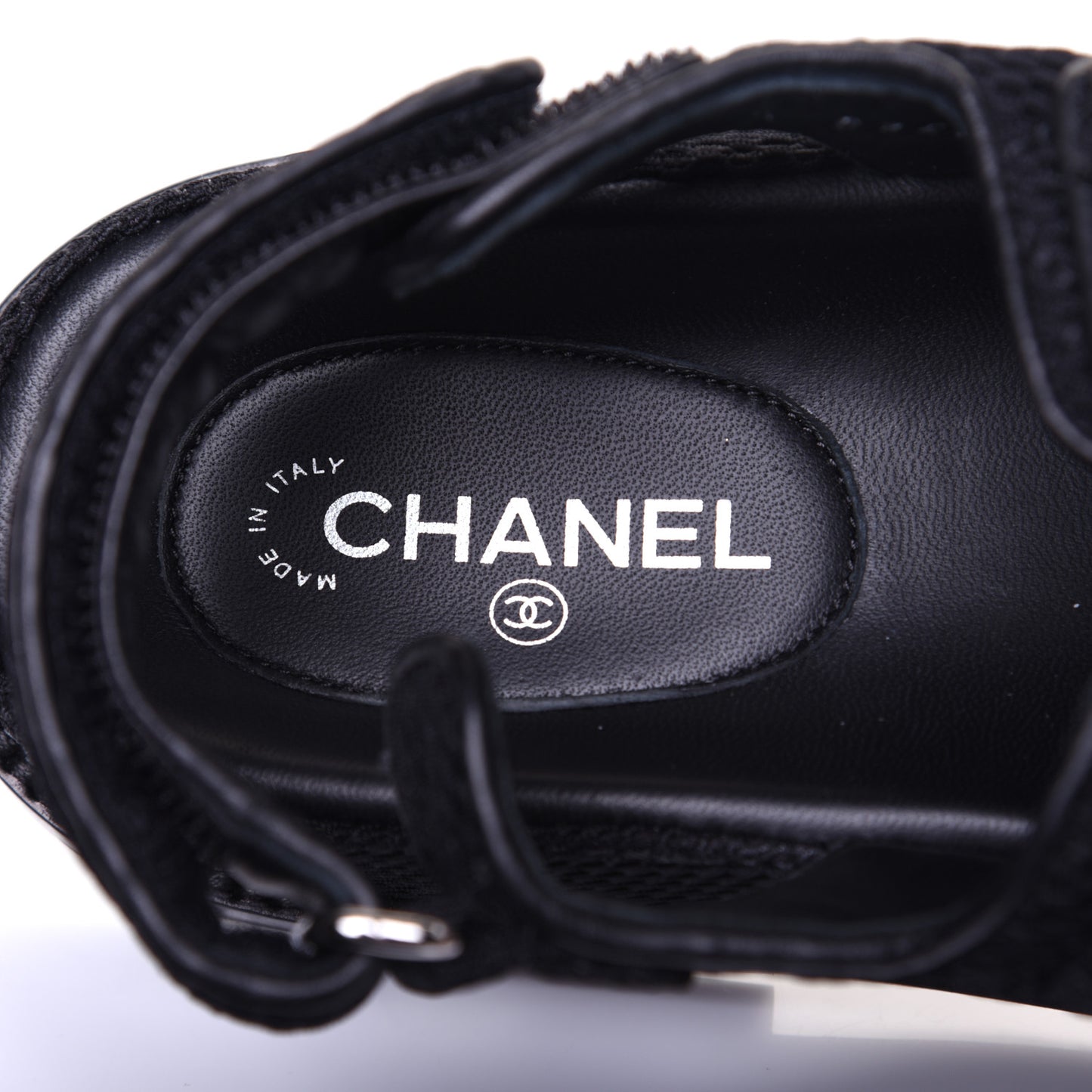 Fabric Velcro Dad Sandals 35.5 Black