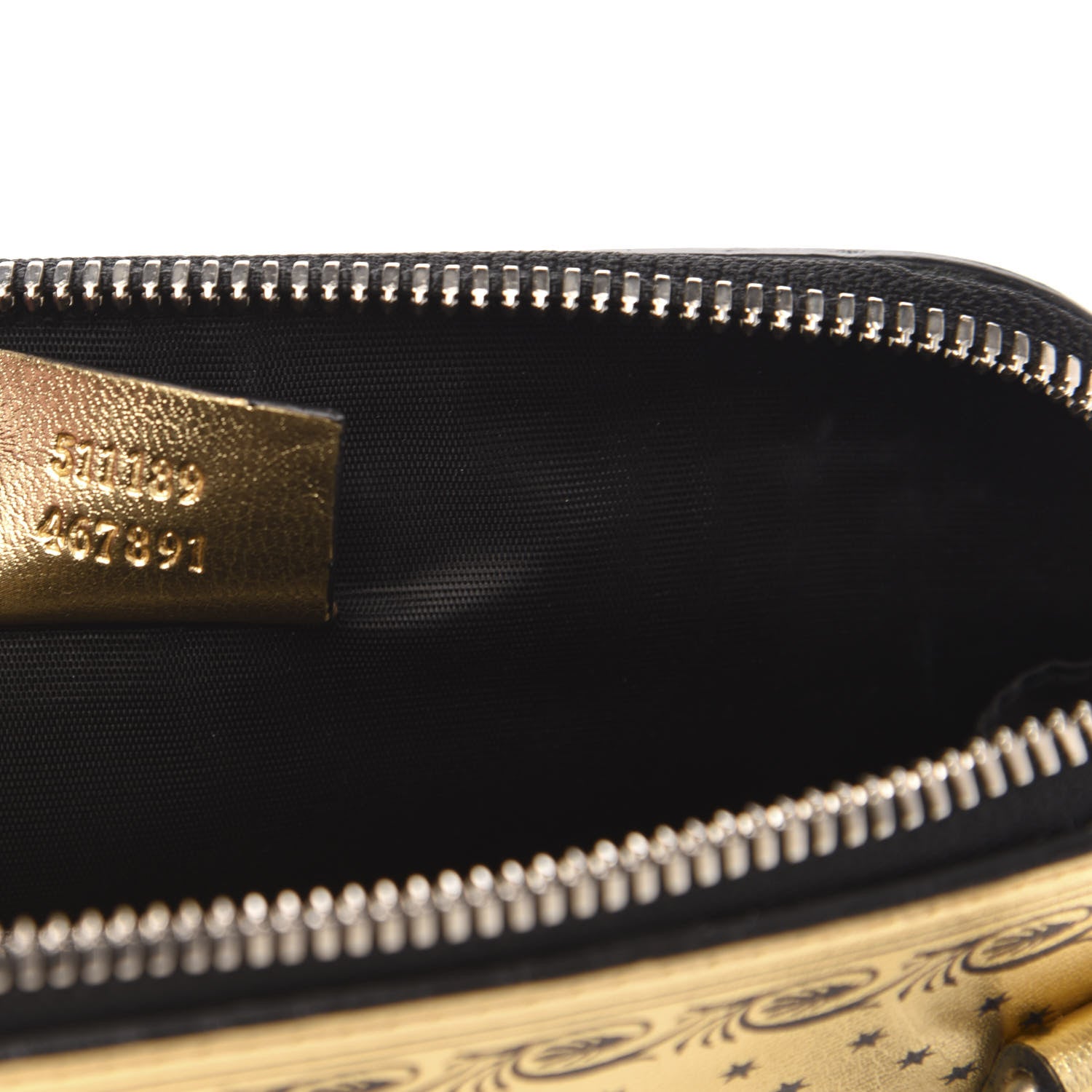 Gucci X SEGA Calfskin GUCCY Stars Mini Dome Shoulder Bag Gold 7 of 9