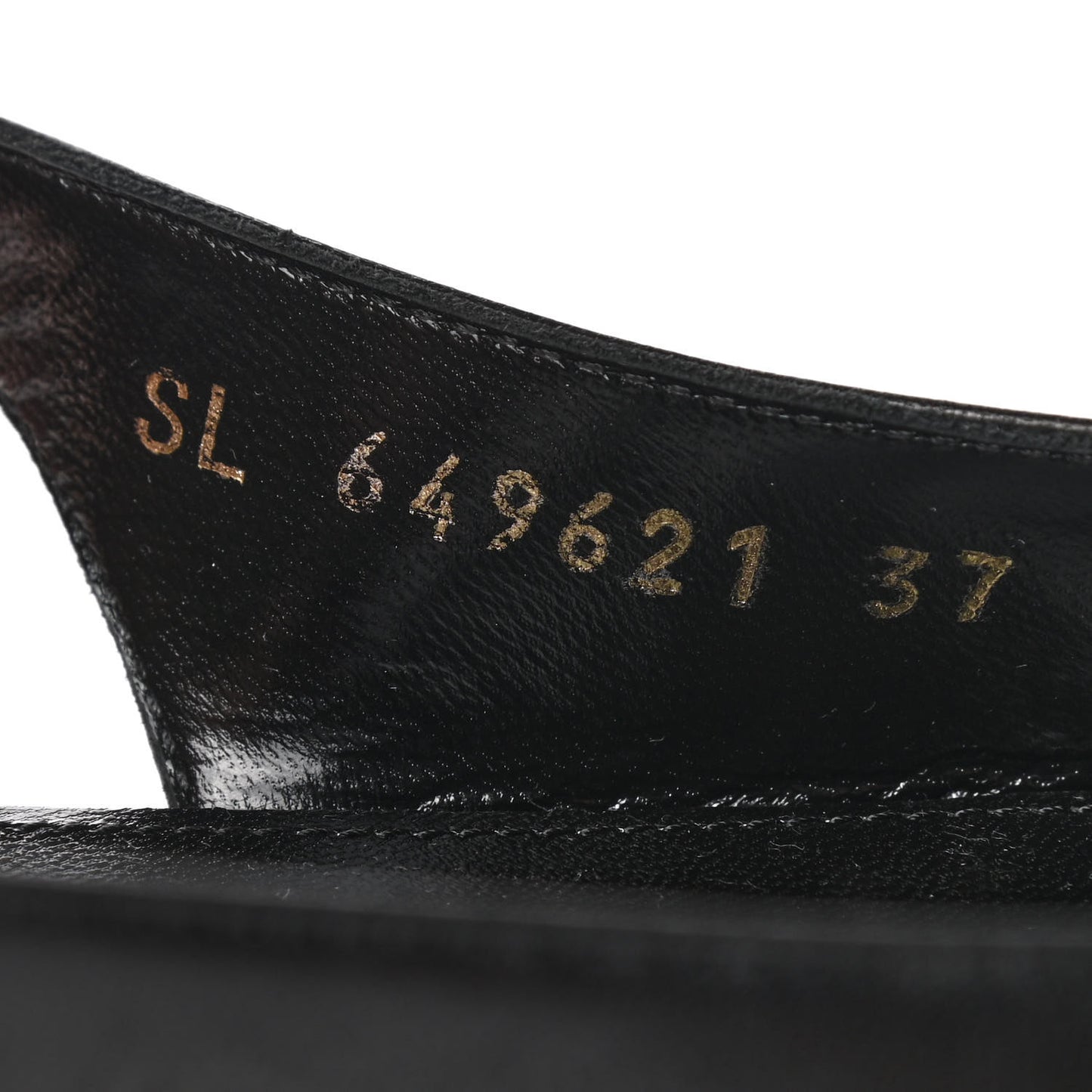 Patent Smooth Lambskin Anais Slingback Flats 37 Black Navy