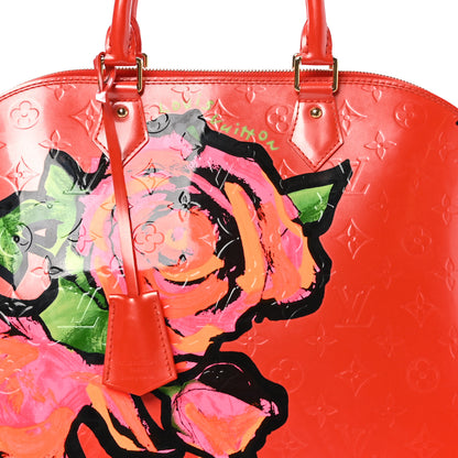 Louis Vuitton Vernis Roses Alma GM Orange Sunset 7 of 9