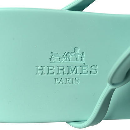 Hermes Rubber Womens Egerie Sandals 39 Vert Embrun 8 of 9