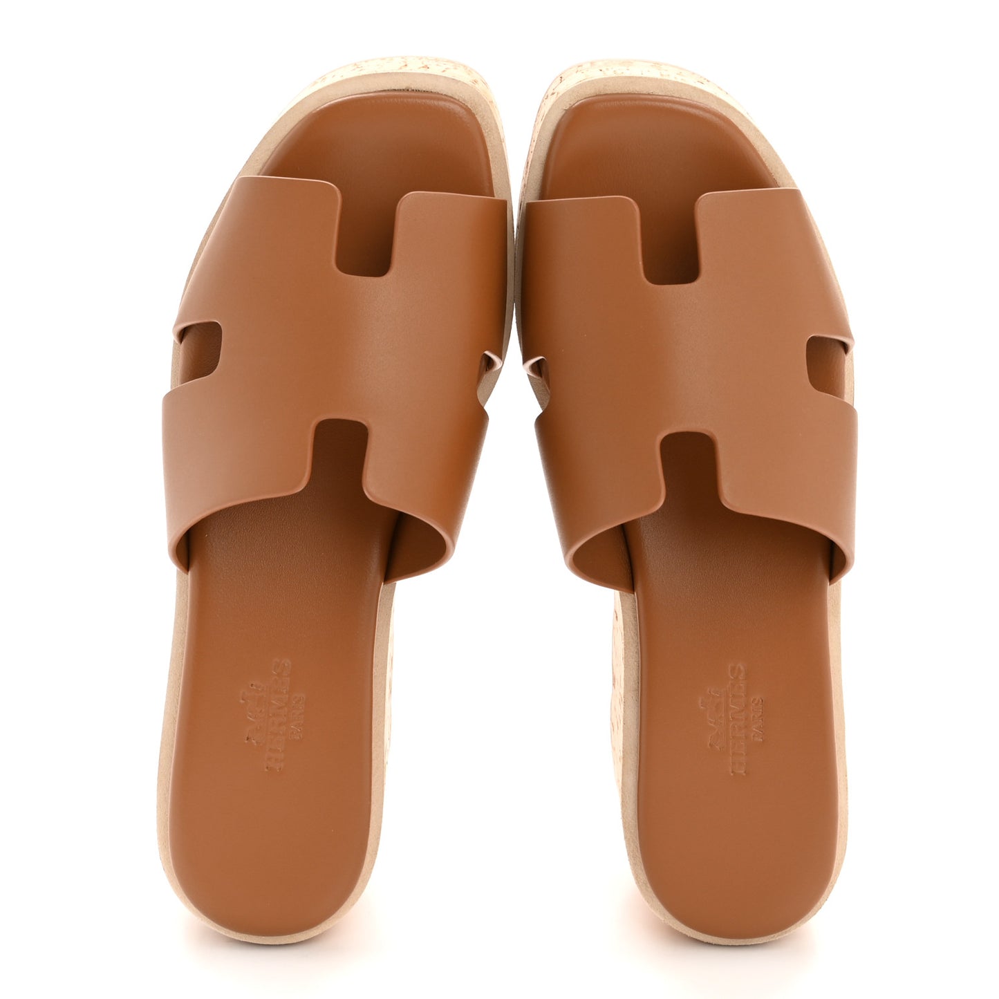 Calfskin Cork Eze 30 Sandals 35 Gold