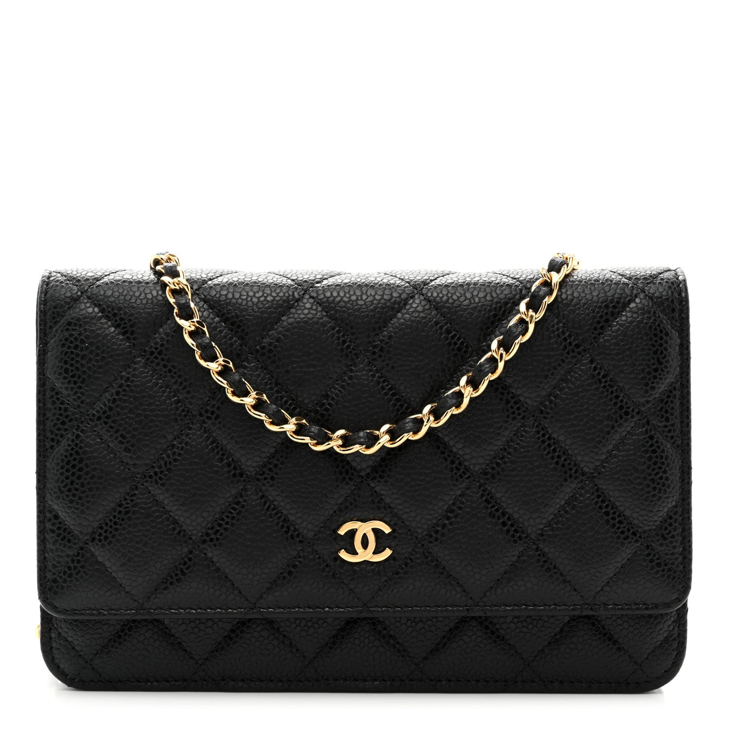 Chanel Caviar Quilted Wallet on Chain WOC Black 1 of 12