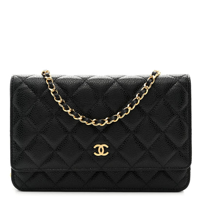 Chanel Caviar Quilted Wallet on Chain WOC Black 1 of 12