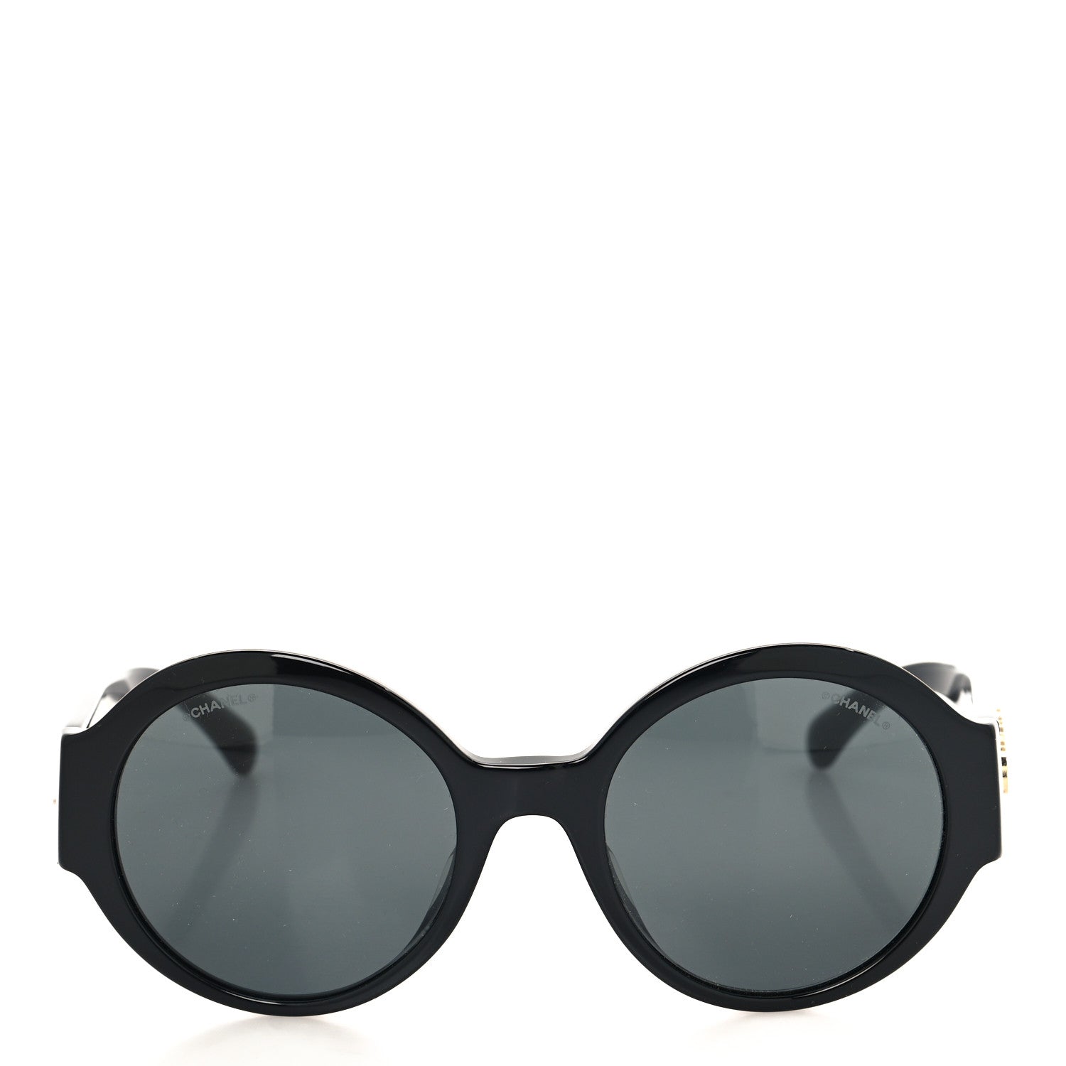 Chanel Acetate Round Sunglasses 5410-A Black 2 of 7