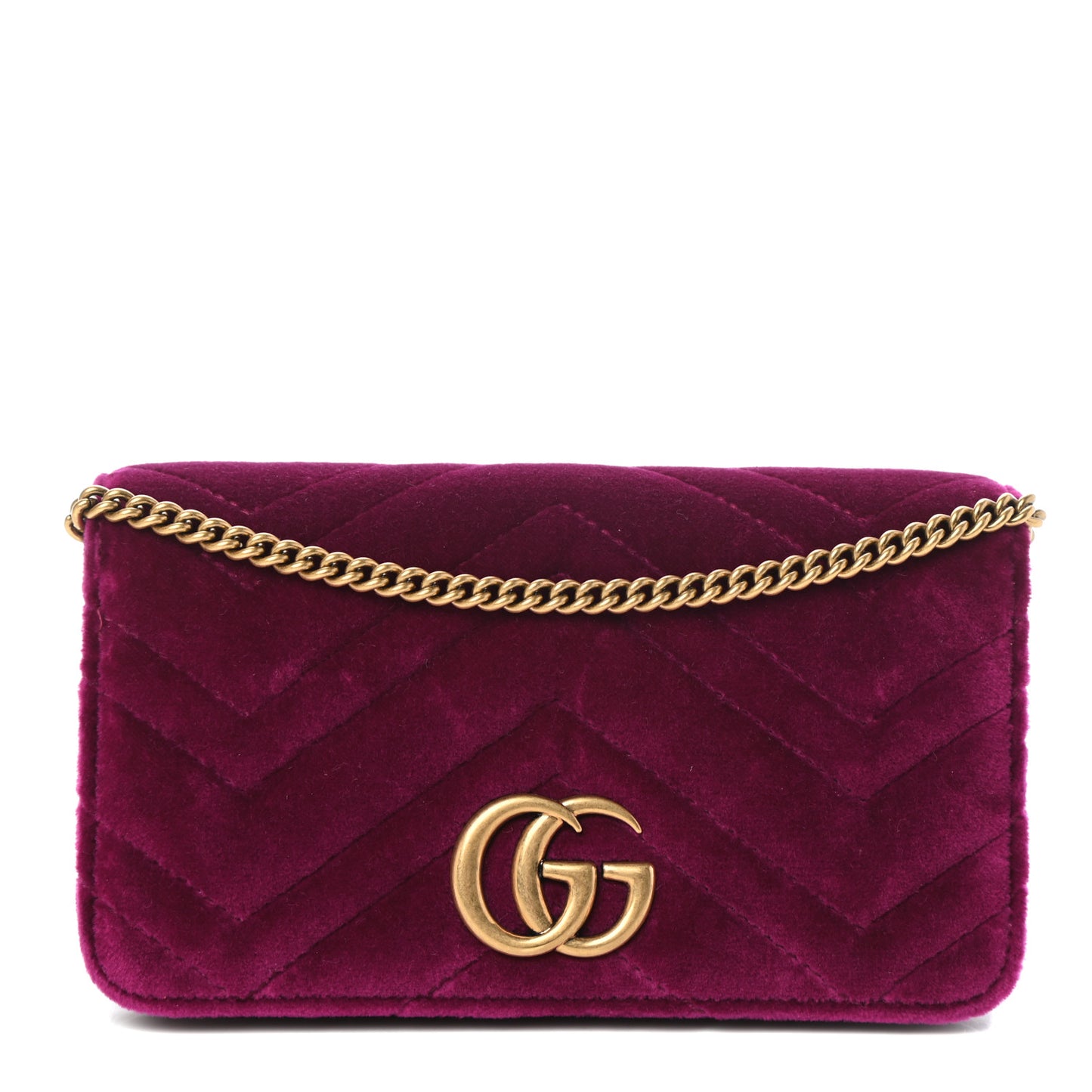 Velvet Matelasse GG Marmont Mini Bag Fuchsia Violet Cyclamen