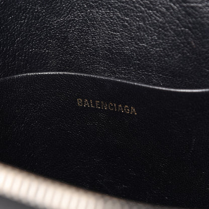 Balenciaga Calfskin Ville Logo Zip Pouch Black 6 of 8