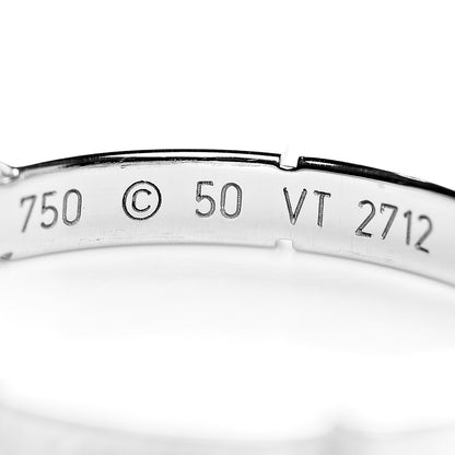 Cartier 18K White Gold 2.5mm Maillon Panthere Wedding Band Ring 50 5.25 4 of 5