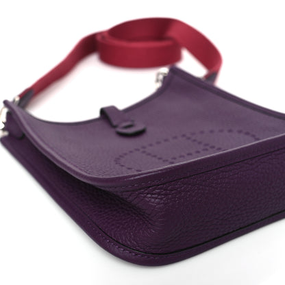 Hermes Taurillon Clemence Amazone Evelyne TPM Cassis Rouge Grenat 8 of 10