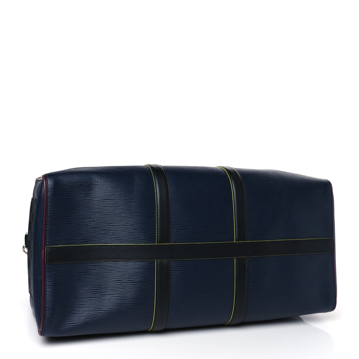 Epi Damier Graphite Patchwork Keepall Bandouliere 50 Marine