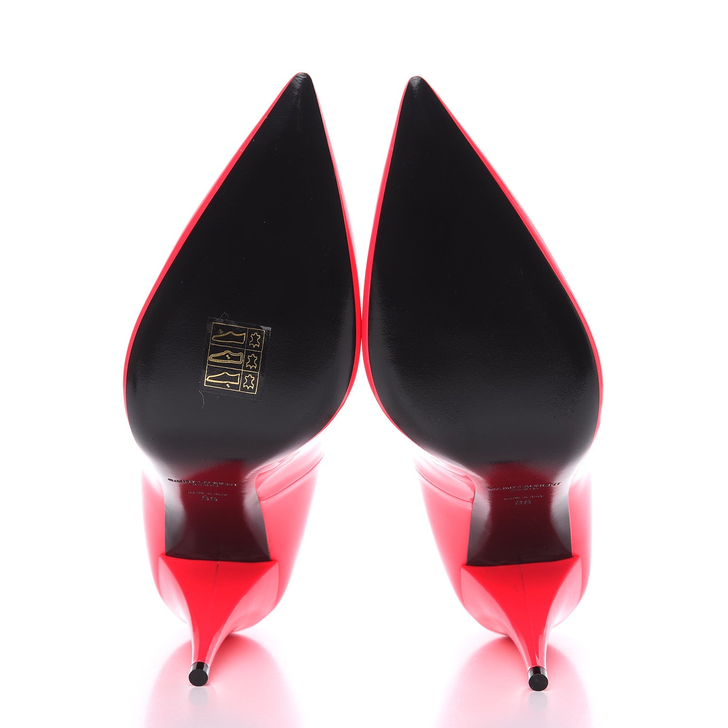 Saint Laurent Patent Calfskin Kiki 85 Pumps 39 Neon Pink 5 of 9