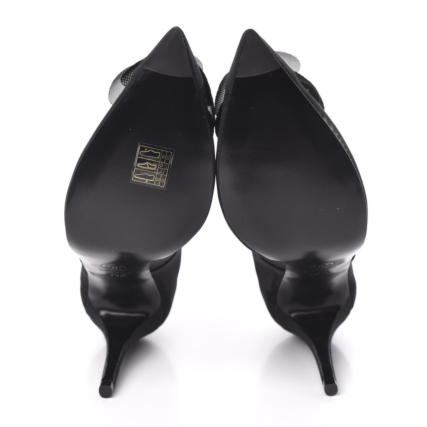 Mesh Camellia Pumps 39.5 Black