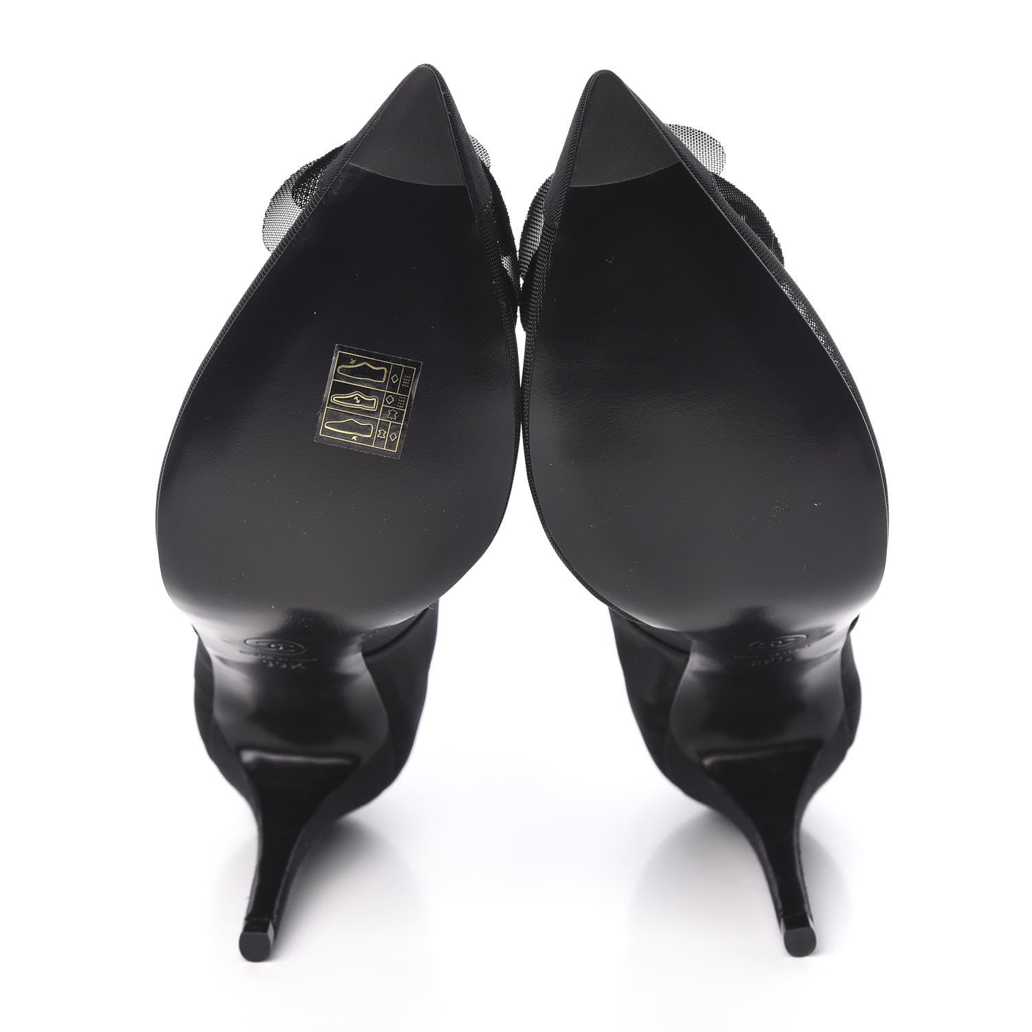 Chanel Mesh Camellia Pumps 39.5 Black 5 of 8