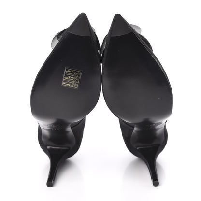 Chanel Mesh Camellia Pumps 39.5 Black 5 of 8