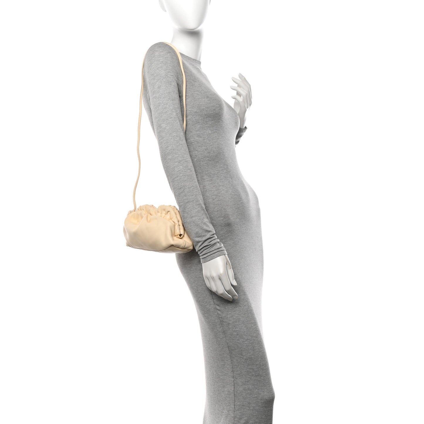 Lambskin Mini Cloud Clutch Pearl