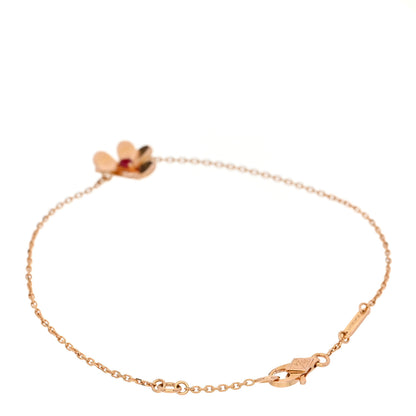 Van Cleef & Arpels 18K Rose Gold Ruby Mini Frivole Bracelet 2 of 4