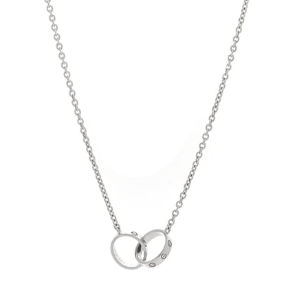 Cartier 18K White Gold Interlocking LOVE Necklace 1 of 5