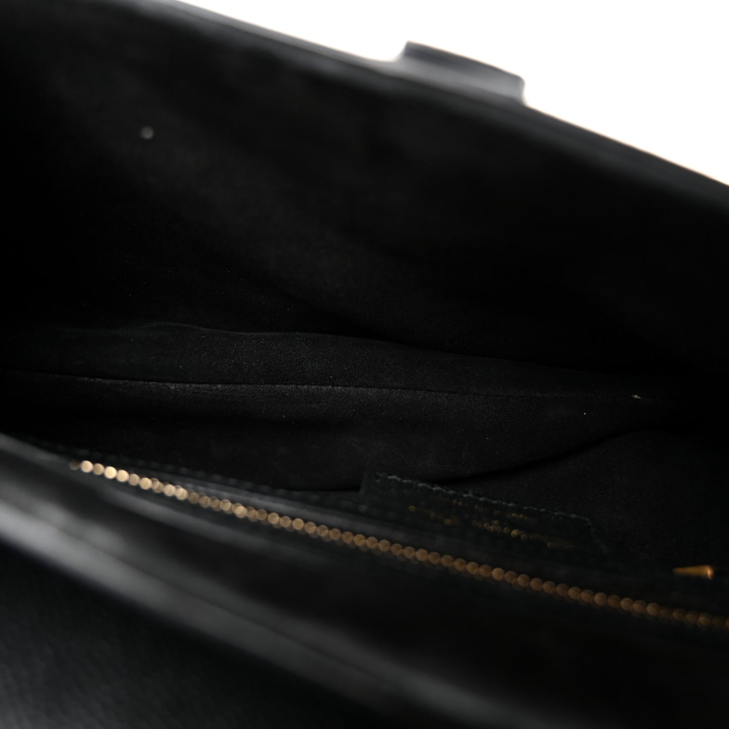 Grained Calfskin Saddle Bag With Strap Black