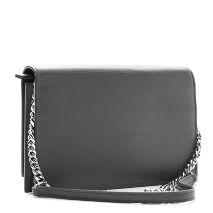 Saint Laurent Smooth Calfskin Classic Monogram Kate Tassel Chain Wallet Asphalt 3 of 9