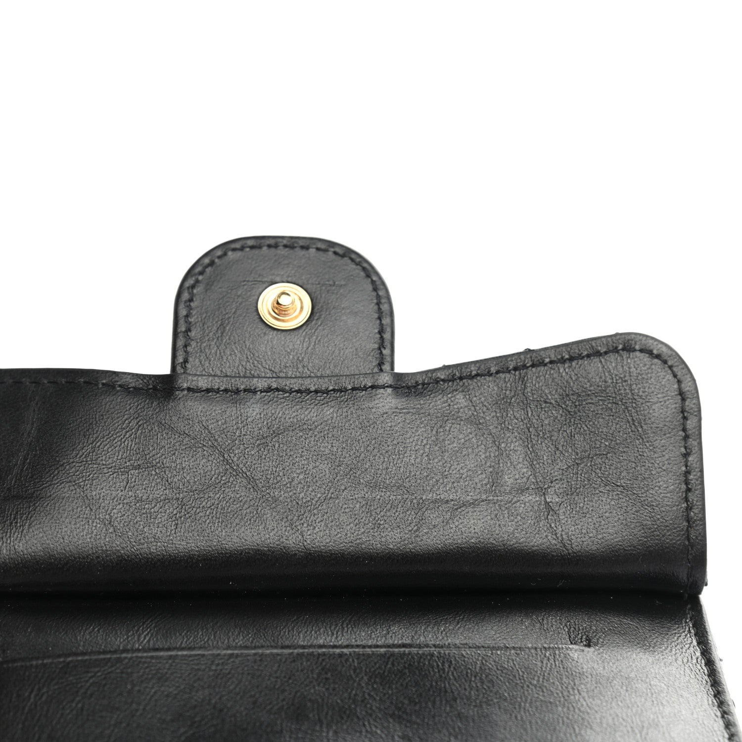 Chanel Aged Calfskin Quilted Reissue Flap Zip Card Holder Black 9 of 9