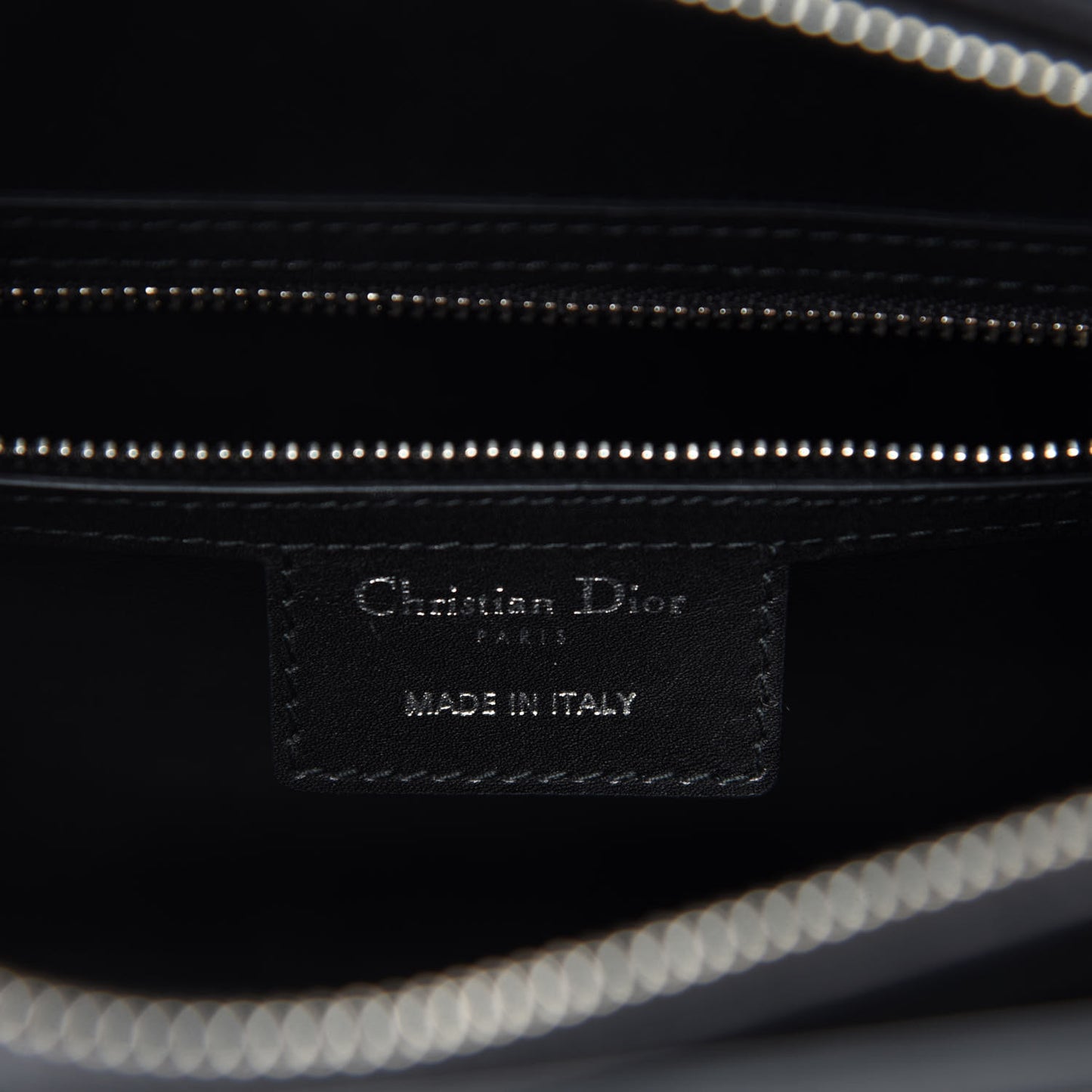 Box Calfskin Lady Dior Pouch Tote Black