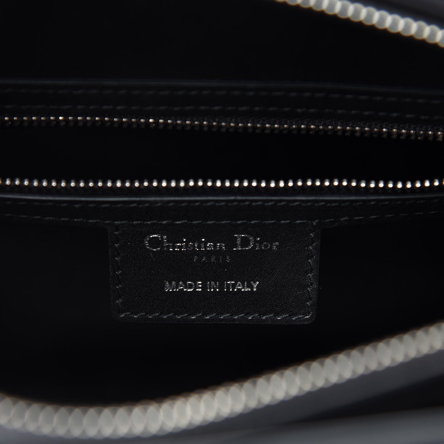Christian Dior Box Calfskin Lady Dior Pouch Tote Black 8 of 10