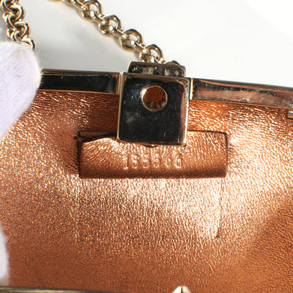 Gucci Metal Guccissima Dragonfly Minaudiere Clutch Gold 9 of 11