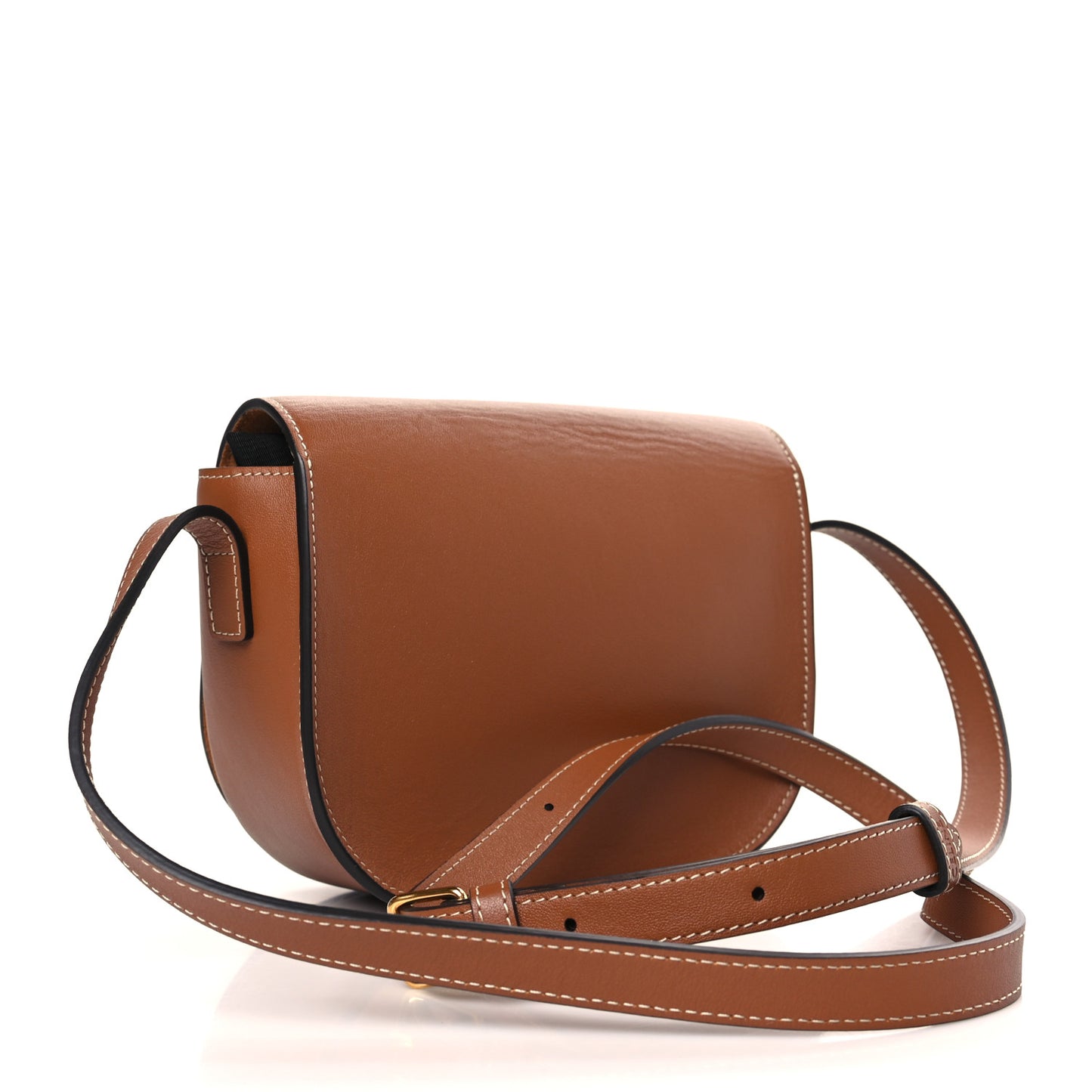 Smooth Calfskin Cuir Triomphe Folco Crossbody Bag Tan