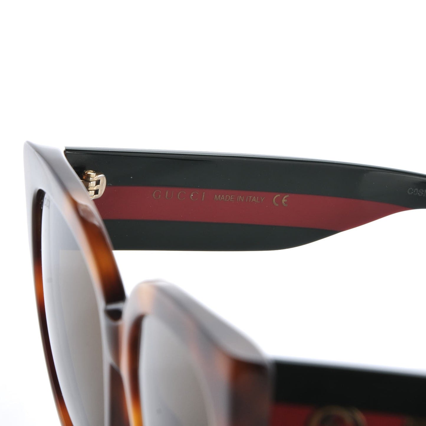Acetate Square Frame Web Sunglasses GG0059S Tortoise
