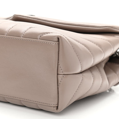 Saint Laurent Calfskin Y Quilted Monogram Small Loulou Chain Satchel Taupe Sable 10 of 11