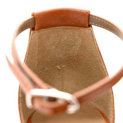 Hermes Calfskin Santorini Sandals 37 Naturel 7 of 9