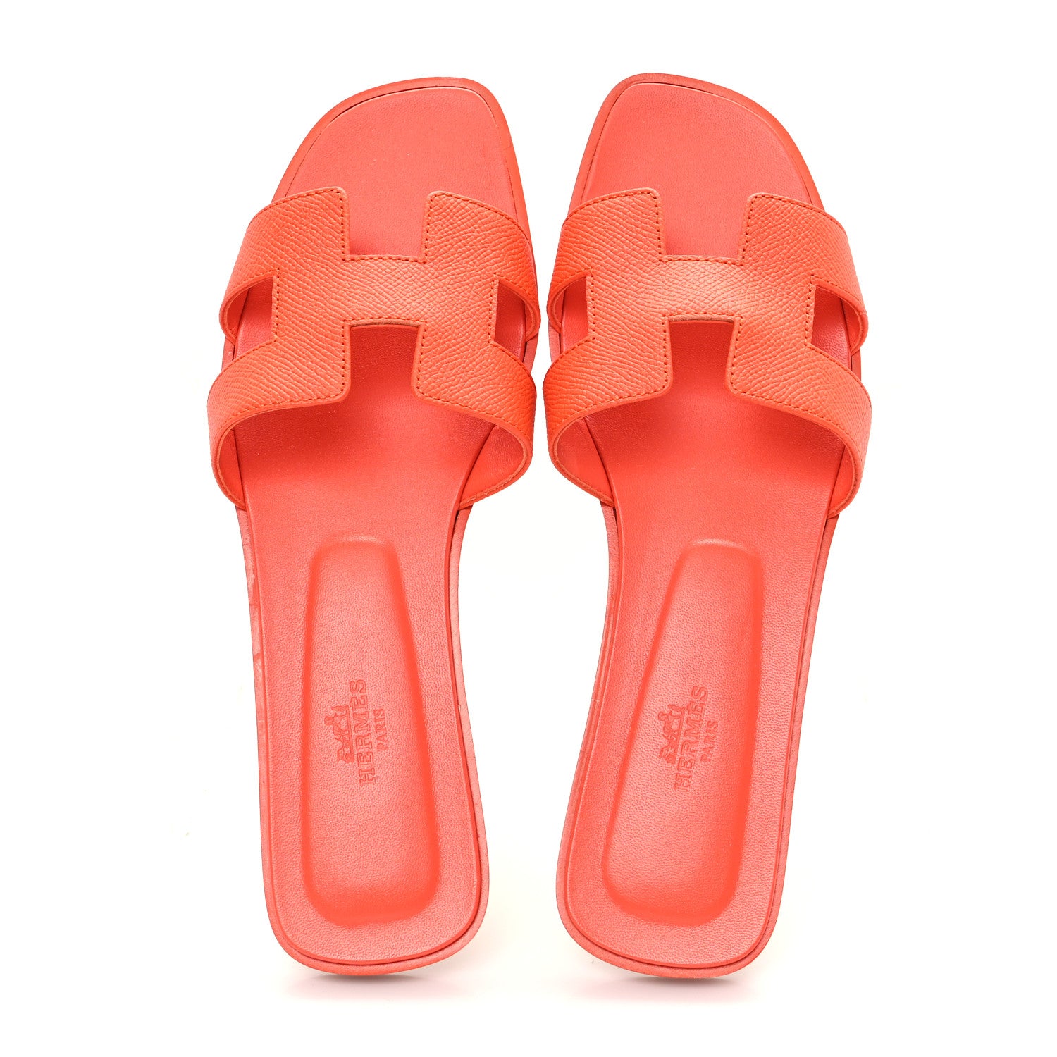Hermes Epsom Oran Sandals 40.5 Orange Poppy 2 of 10