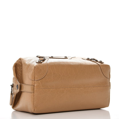 Balenciaga Agneau Classic Hardware Trousse Vanity Case Beige Nougatine 4 of 8
