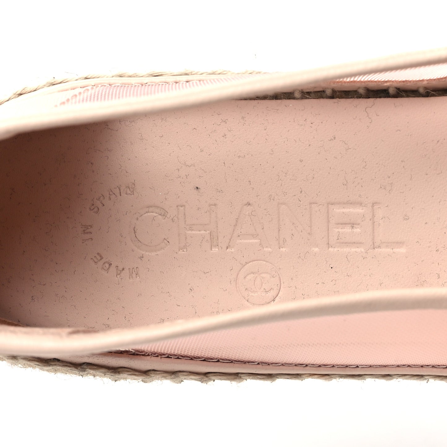 Mesh Grosgrain CC Espadrilles 39 Pink