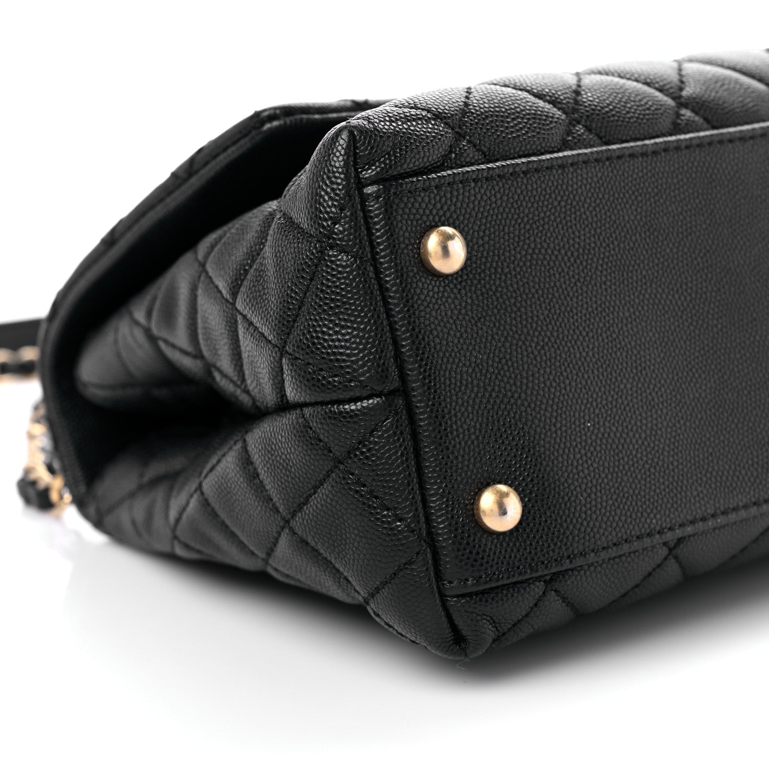 Chanel Caviar Quilted Small Coco Handle Flap Black 8 of 11