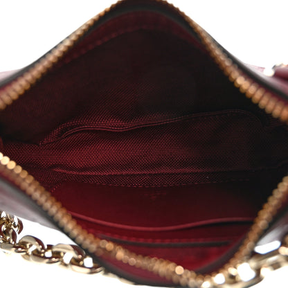 Gucci GG Calfskin Embossed Emblem Mini Shoulder Bag Rosso Ancora 5 of 10