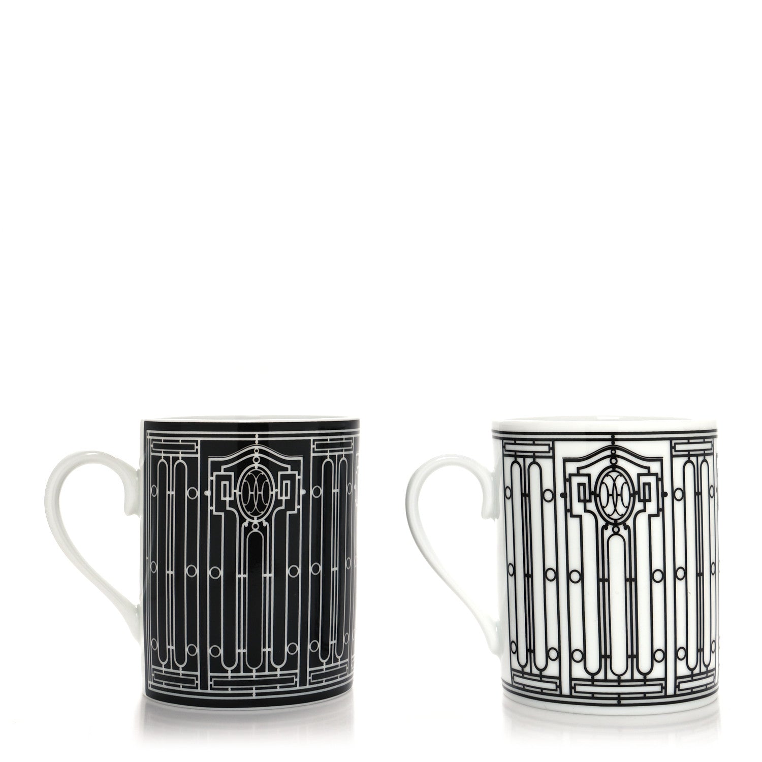 Hermes Porcelain H Deco Mug Set of 2 3 of 10