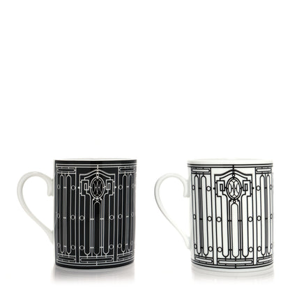 Hermes Porcelain H Deco Mug Set of 2 3 of 10