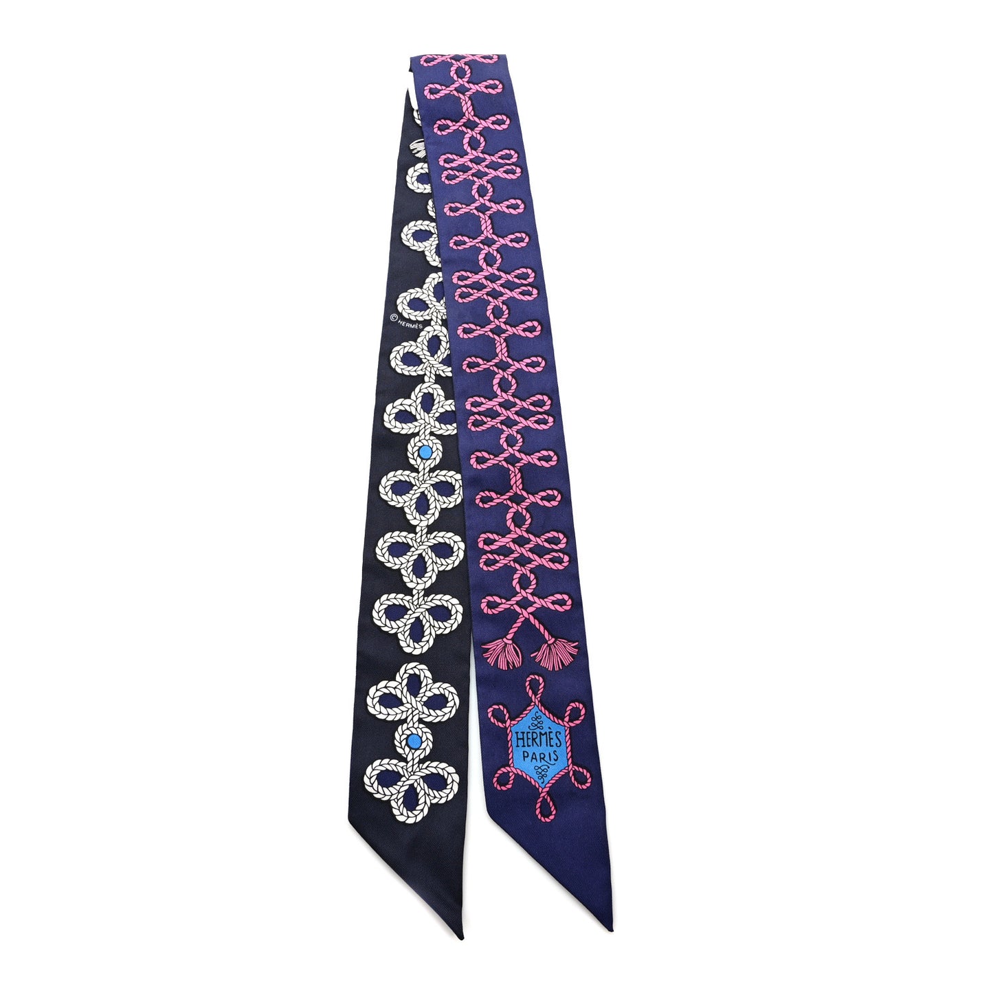 Silk Galons Et Brandebourg Twilly Indigo Rouge Vif Marine