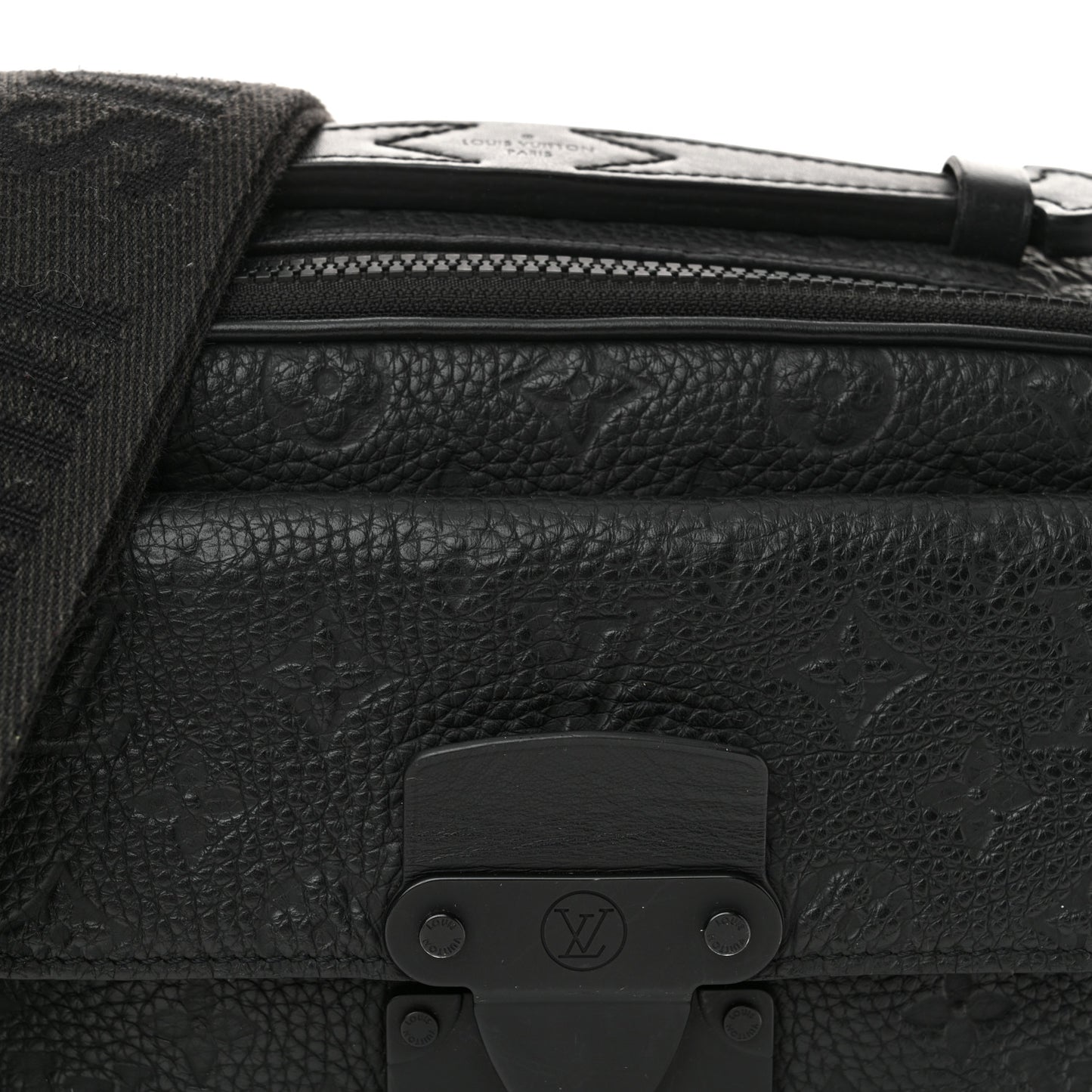 Taurillon Monogram S Lock Messenger Black