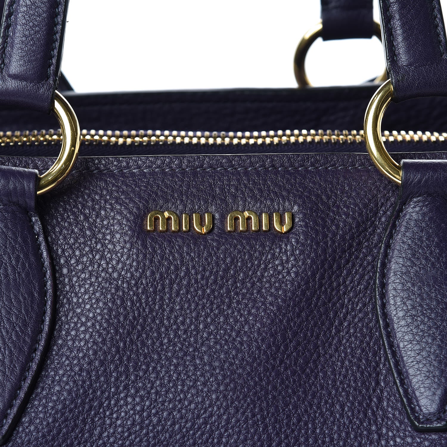 Miu Miu Vitello Daino Tote Uva 9 of 11