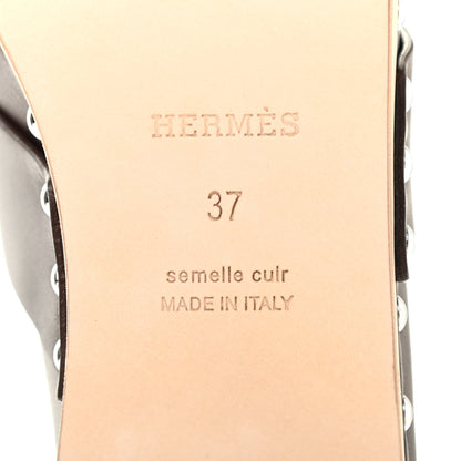 Hermes Calfskin Calya Mules 37 Cafe 6 of 8