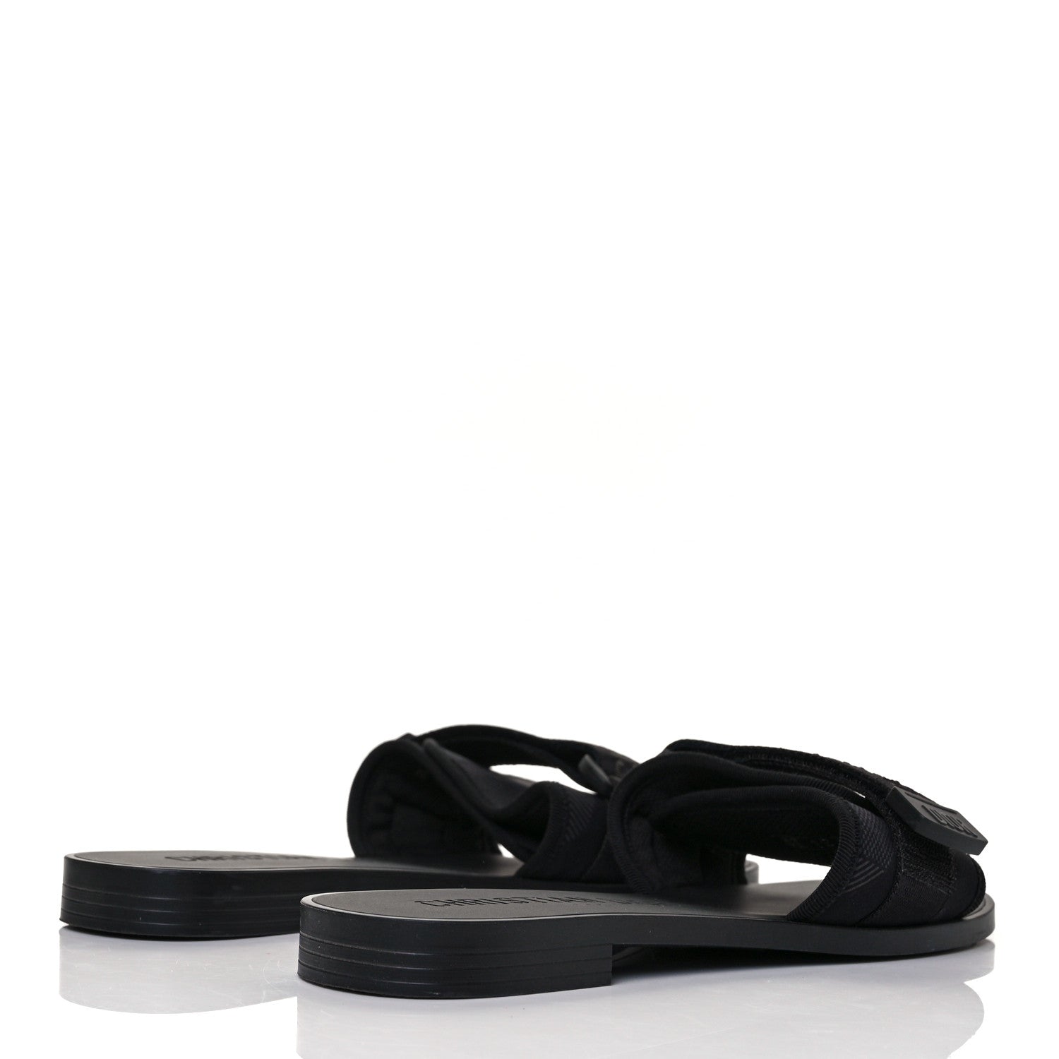 Christian Dior Technical Stretch Fabric Camouflage Dio(r)evolution Slide Sandals 38 Black Military 4 of 9